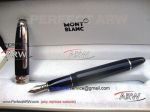 Perfect Replica Montblanc Meisterstuck Stainless Steel Clip Black Fountain Pen For Sale